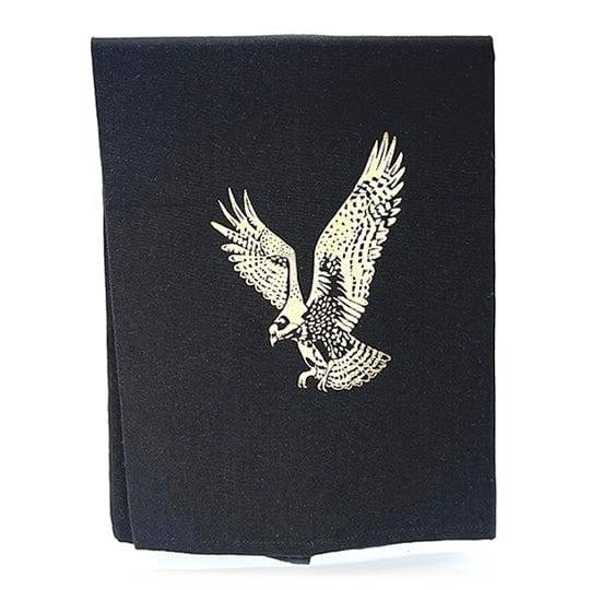 Bryn Merrell Art Black Birds of Prey Tea Towel