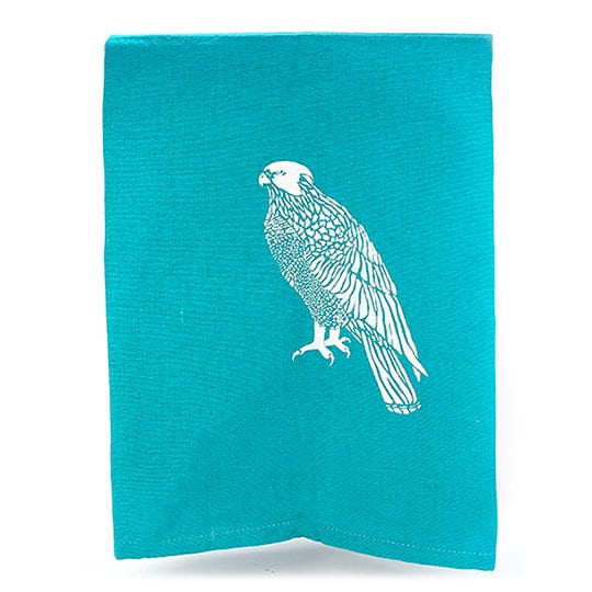 Bryn Merrell Art Teal Birds of Prey Tea Towel