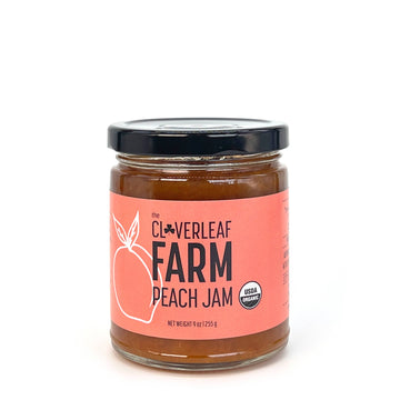 The Cloverleaf Farm Peach Jam Organic Jam