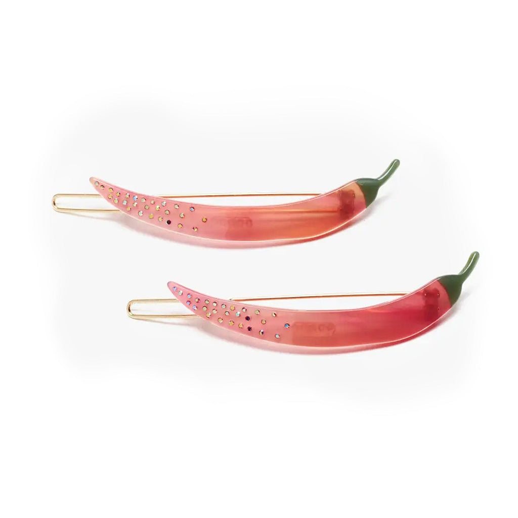 Winona Irene Inventory Chili Peppers Barrette (3") Winona - Barrettes/Clips