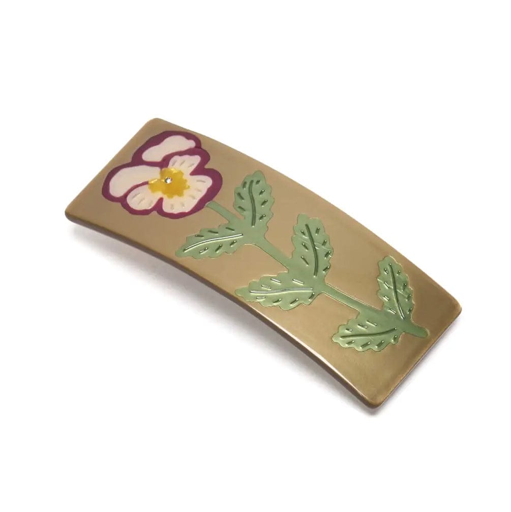Winona Irene Inventory Pansy Flower + Gold (3.75") Winona - Barrettes/Clips