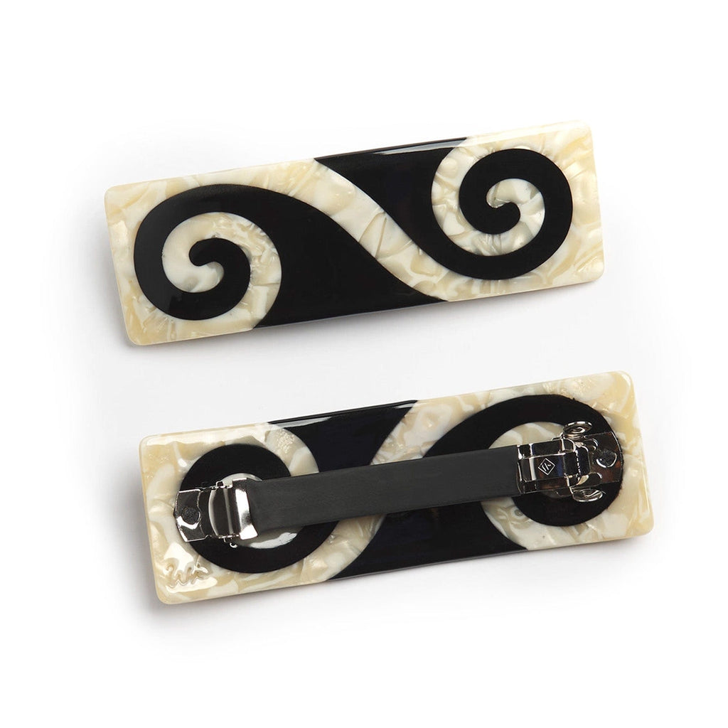 Winona Irene Inventory Spiral Barrette - Black (4") Winona - Barrettes/Clips