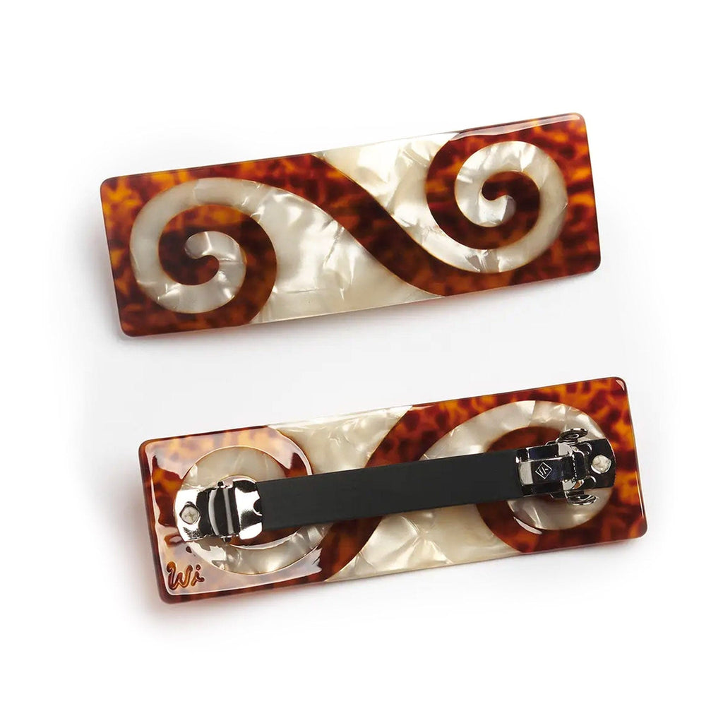 Winona Irene Inventory Spiral Barrette - Brown (4") Winona - Barrettes/Clips