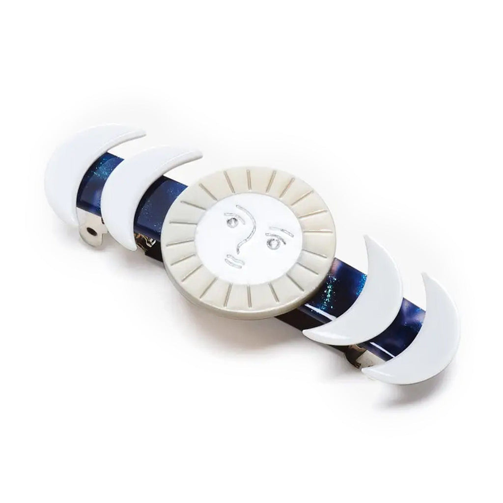 Winona Irene Inventory Sun + Crescent Moons Barrette (3") Winona - Barrettes/Clips